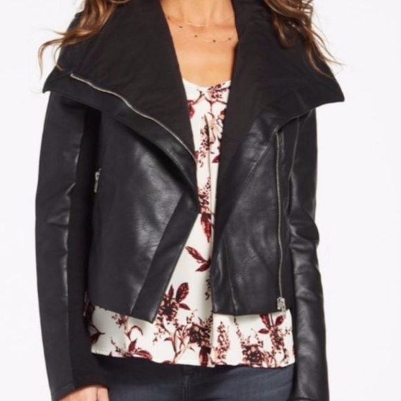 BLANK NYC FAUX LEATHER MOTO JACKET NWT SIZE - Picture 3 of 10